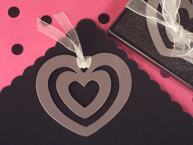 Mark it with memories Heart within Heart design bookmark