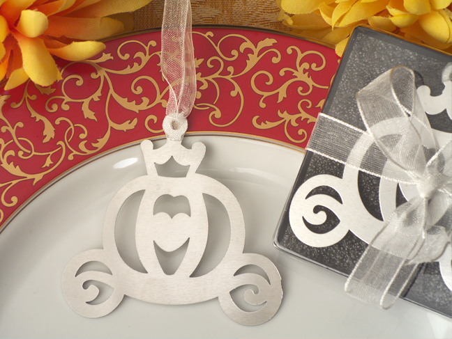 Mark it with memories Wedding coach design bookmark
