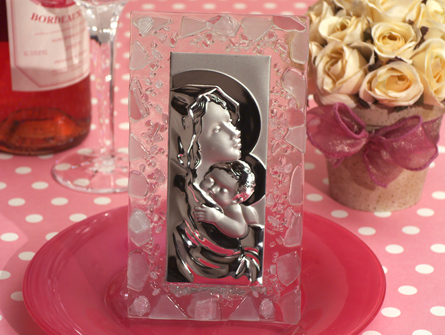 Murano Art Deco Icon with Pink glass accents