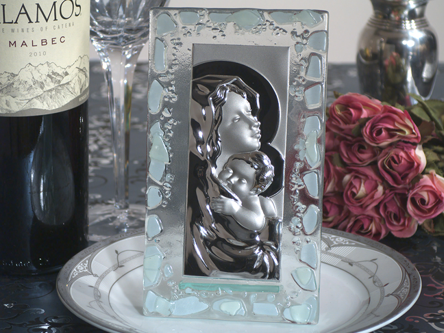 Murano Art Deco Icon with frosted white glass accents