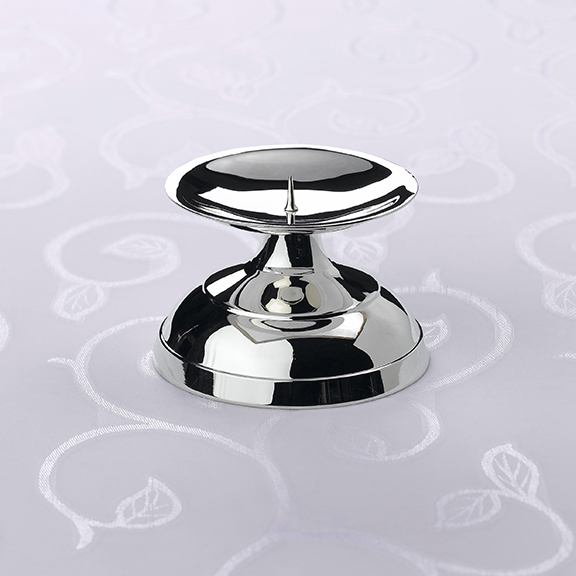Silver Pillar Candle Holder