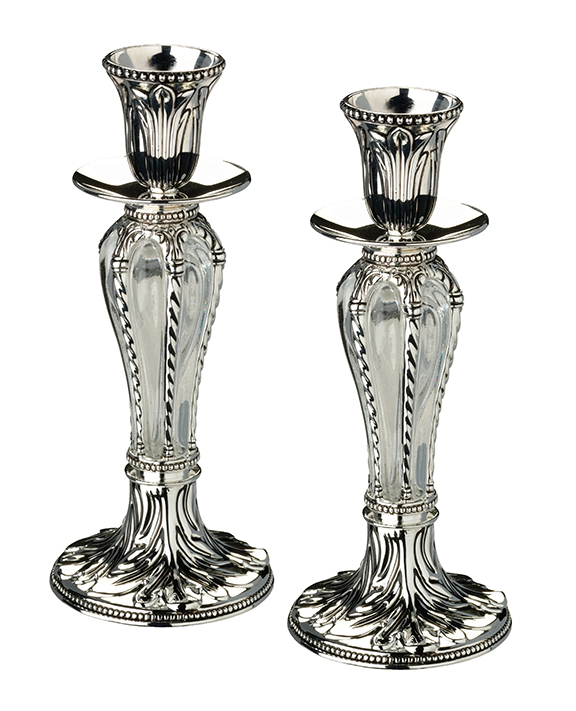 Silver Crown Taper Holder(Set of 2)