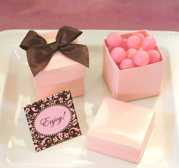 Mini Cube Boxes - Pink (set of 12)