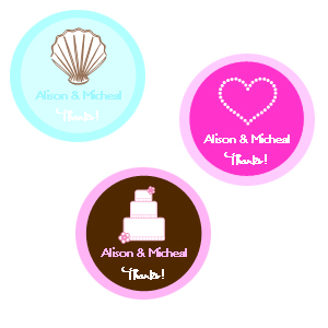Medium Round Theme Labels (Set of 35)