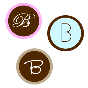 Medium Round Monogram Labels