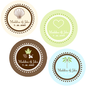 Round Theme Labels (Set of 12)