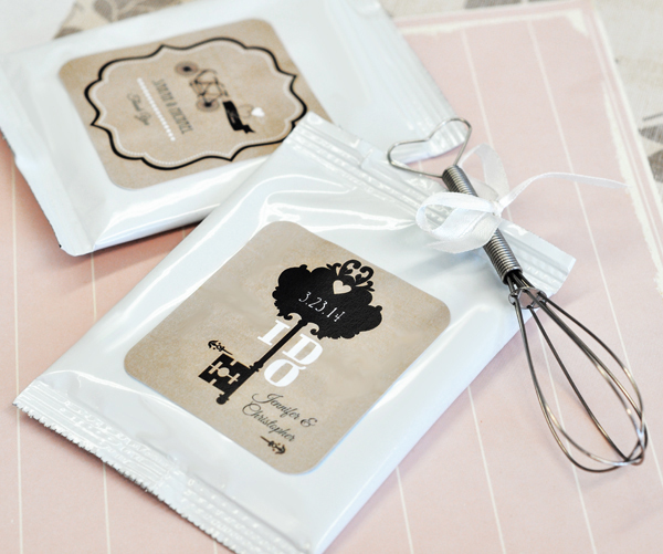Vintage Wedding Personalized Hot Cocoa + Optional Heart Whisk