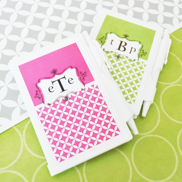 Mod Monogram Personalized Notebook Favors