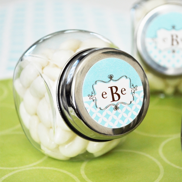 Mod Monogram Personalized Candy Jars