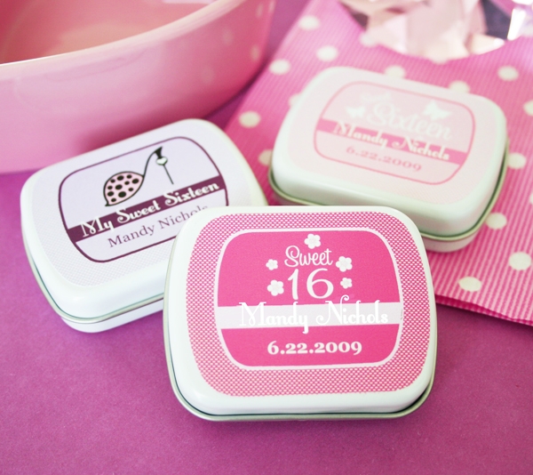Sweet Sixteen (or 15) Personalized Mint Tins