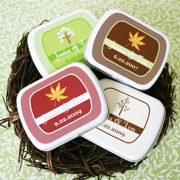 Fall for Love Personalized Mint Tins