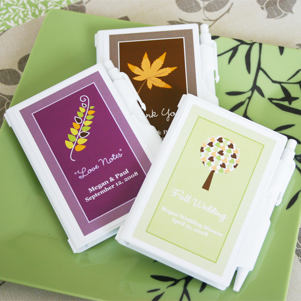 Fall for Love Personalized Notebook Favors