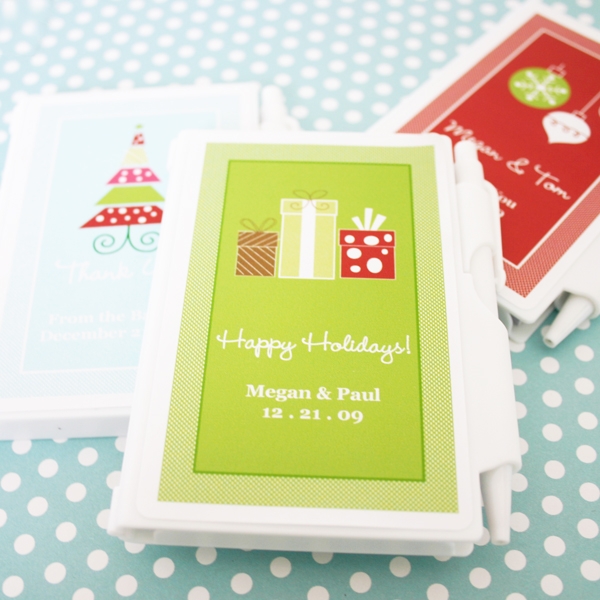 A Winter Holiday Personalized Notebook Favors