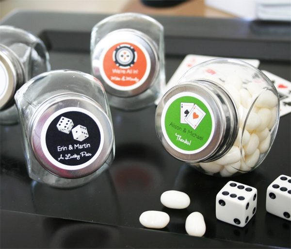 A Lucky Pair Vegas Themed Candy Jars