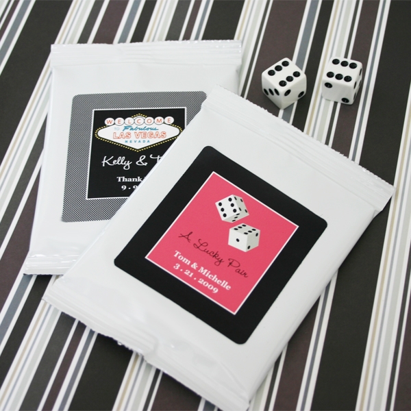 A Lucky Pair Vegas Themed Personalized Hot Cocoa + Optional Heart Whisk