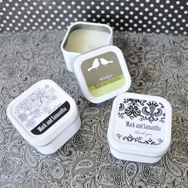 Personalized Candle Favors