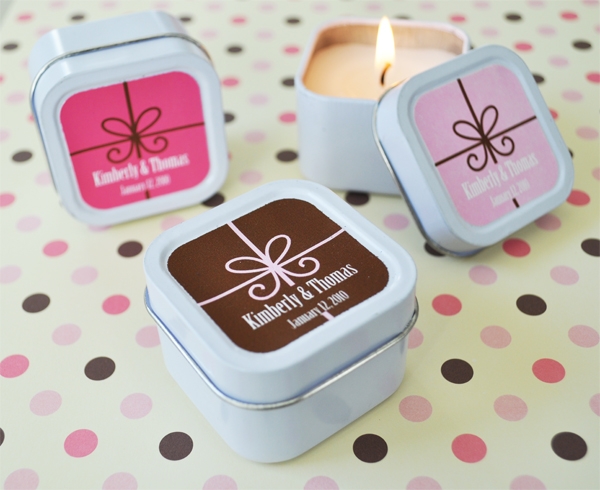 Square Gift Box Personalized Candle Tins
