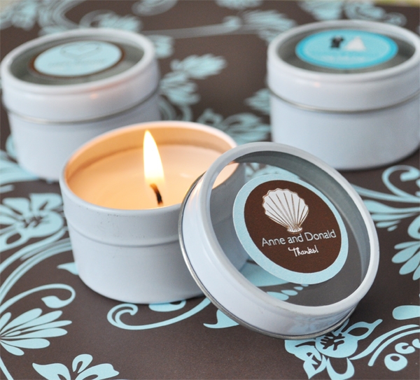 Personalized Theme Round Travel Candle Tins
