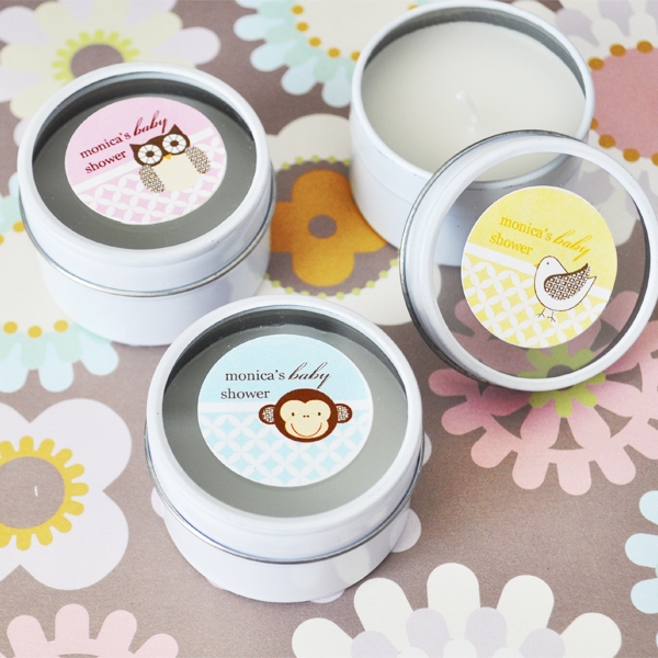 Baby Animal Round Travel Candle Tins