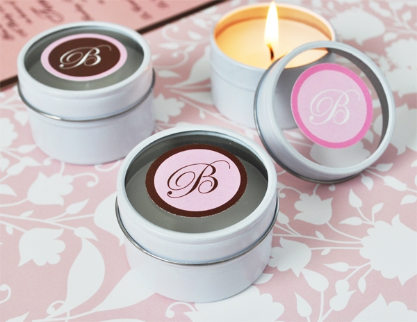 Monogram Round Travel Candle Tins
