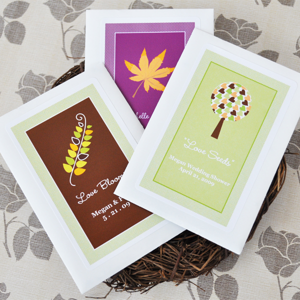 Fall for Love Personalized Wildflower Seed Favors