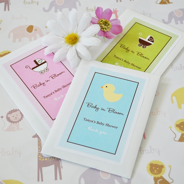 Baby in Bloom Personalized Shower Seed Packets