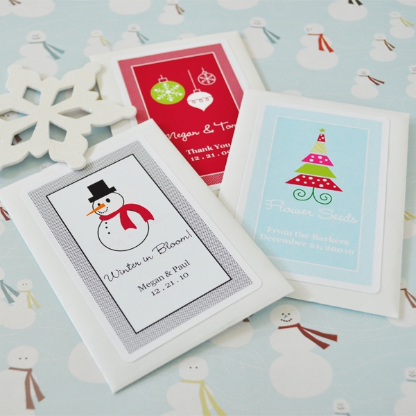 A Winter Holiday Personalized Seed Packets