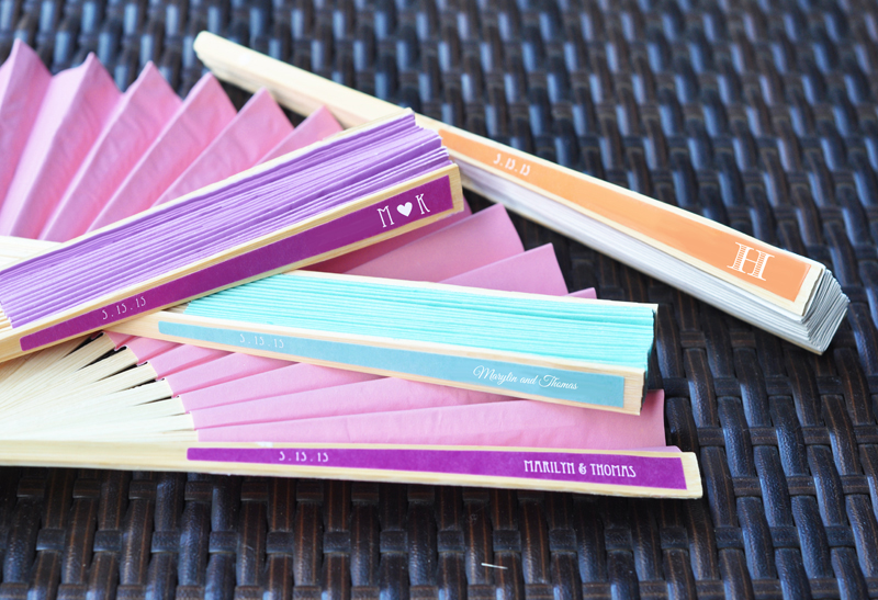 Personalized Colored Paper Fans