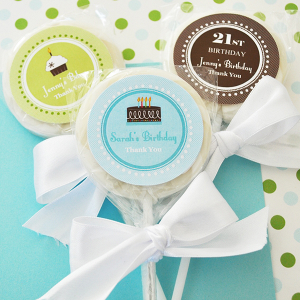 Personalized Birthday Lollipop Favors