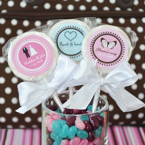Something Sweet Theme Personalized Lollipop Favors
