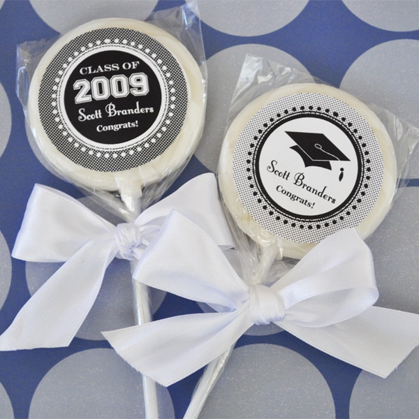 Hats off to You Personalized Graduation Lollipop Favors