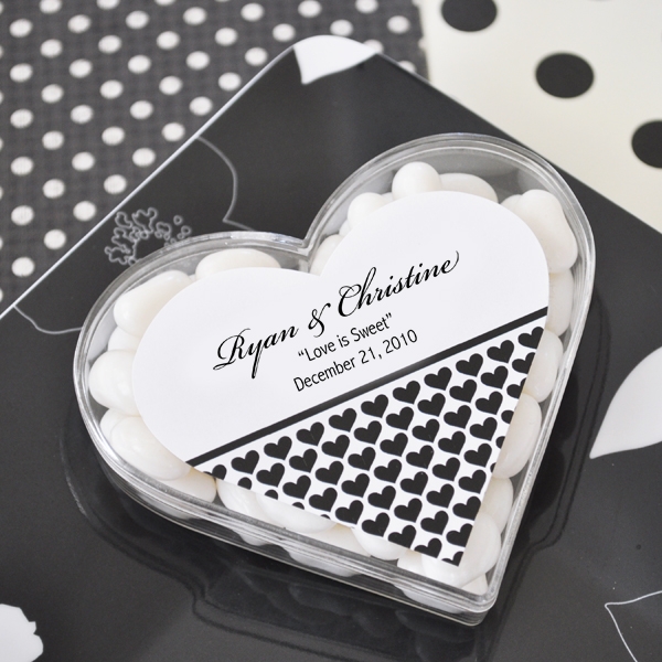Clearly in Love Heart Acrylic Favor Boxes