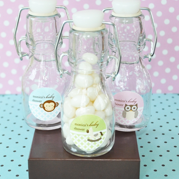 Baby Animal Personalized Mini Glass Bottles
