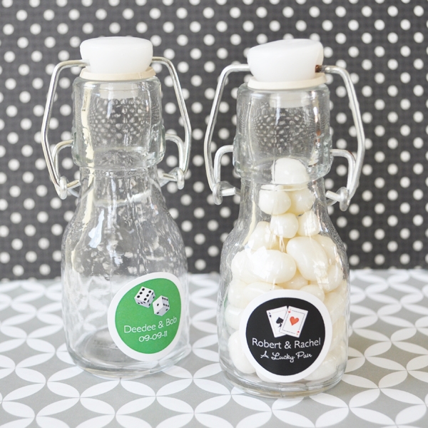 Vegas Personalized Mini Glass Bottles