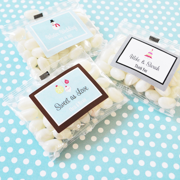 A Winter Holiday Personalized Jelly Bean Packs