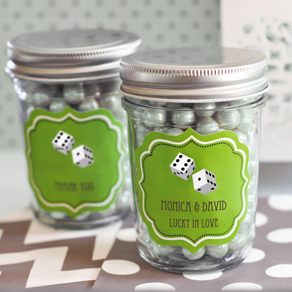 "A Lucky Pair" Vegas Mini Mason Jars