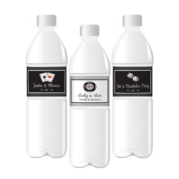 "A Lucky Pair" Vegas Water Bottle Labels