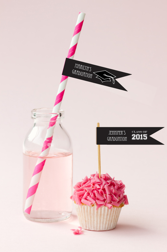 Personalized Graduation Flag Labels