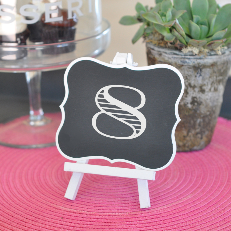 Framed Chalkboard Table Easels