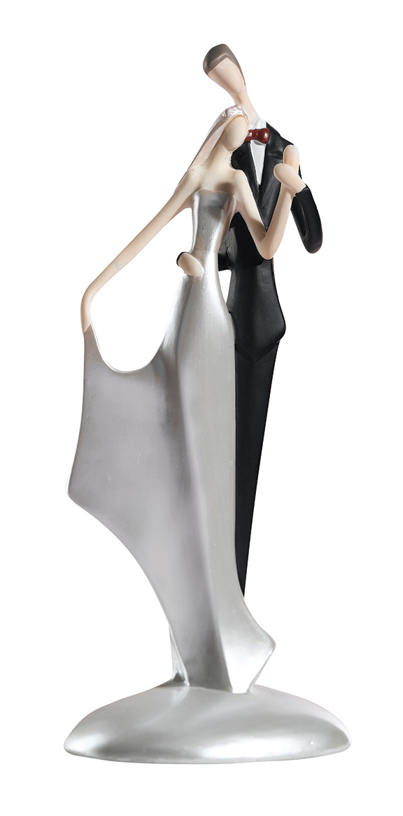 Holding Couple Figurine Cake Topper -Caucasion