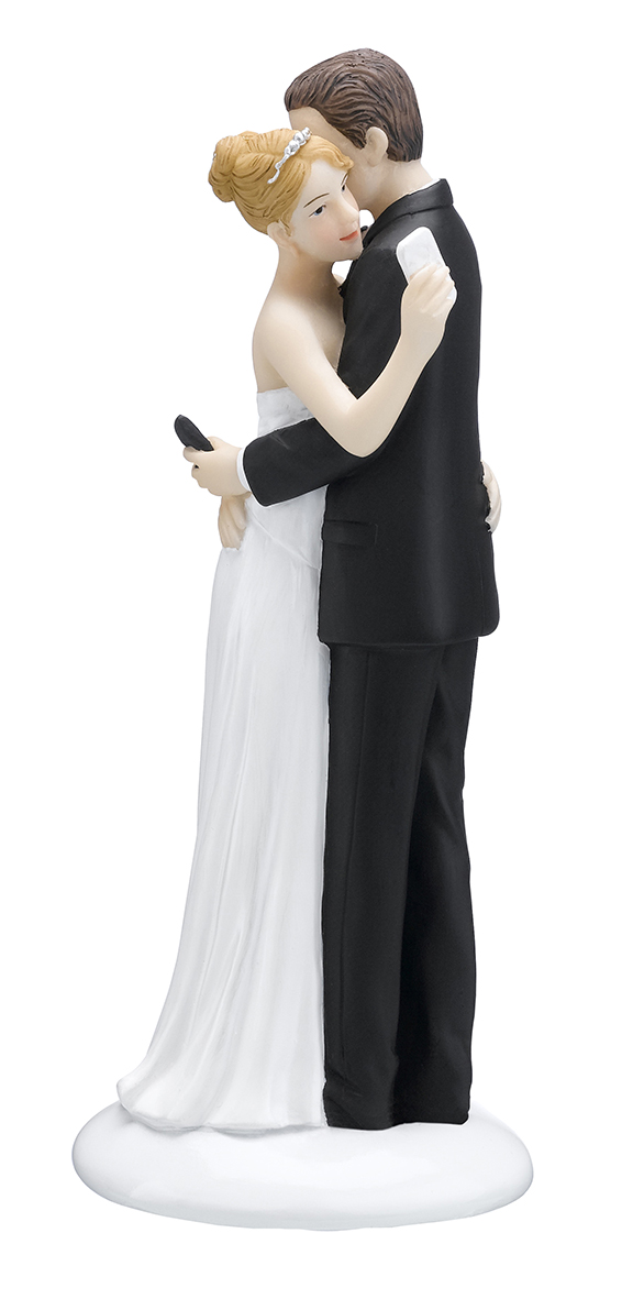 Texting Couple Figurine Cake Topper
