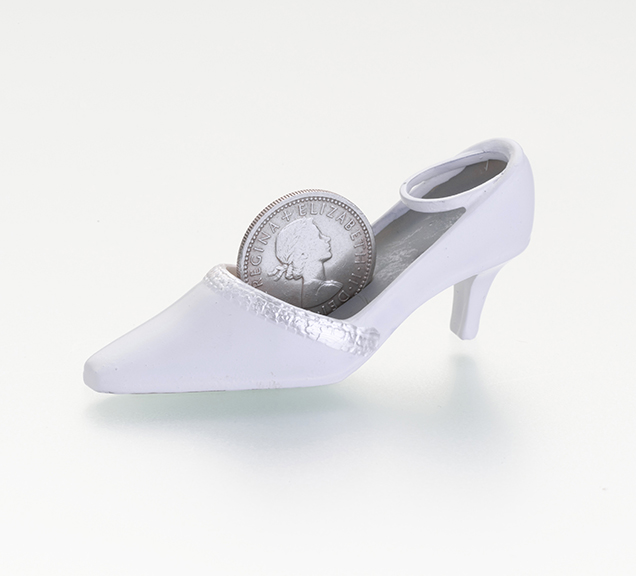 Bridal Shoe Six Pence Holder