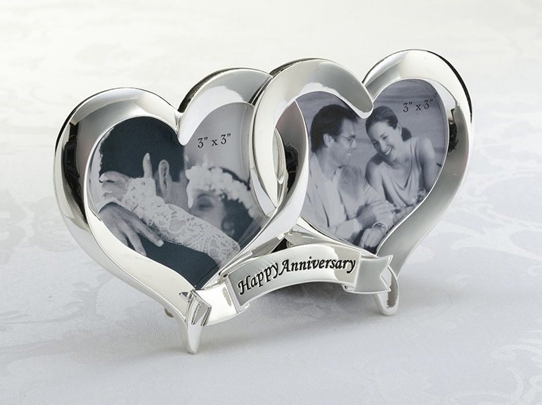 Double Heart Anniversary Frame