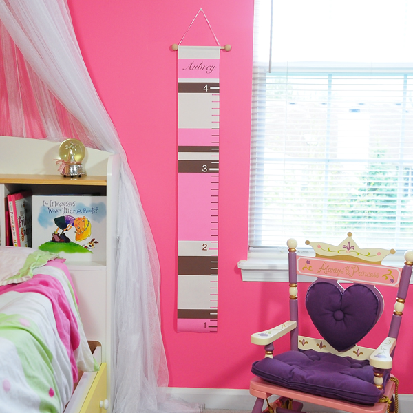 Pink Stripes Growth Chart