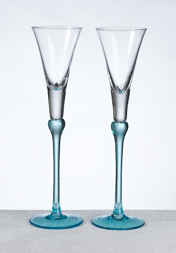 Aqua Toasting Flutes