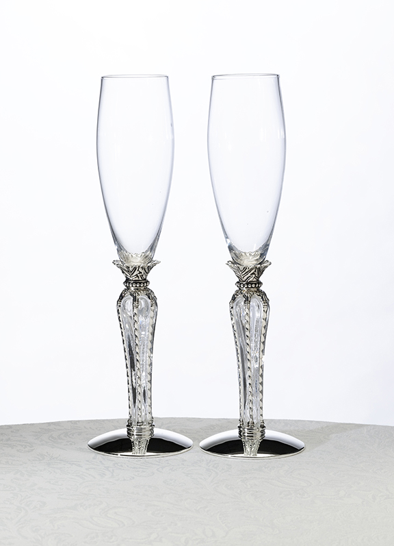 Crown Champgne Toasting Flutes