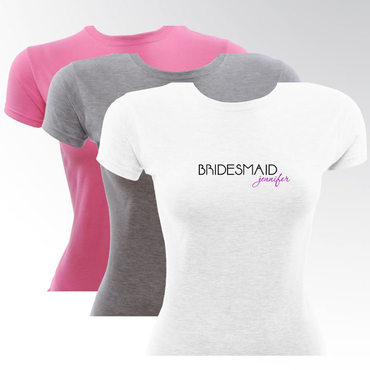 Bridesmaid Fitted T-shirts (11 Available Designs)