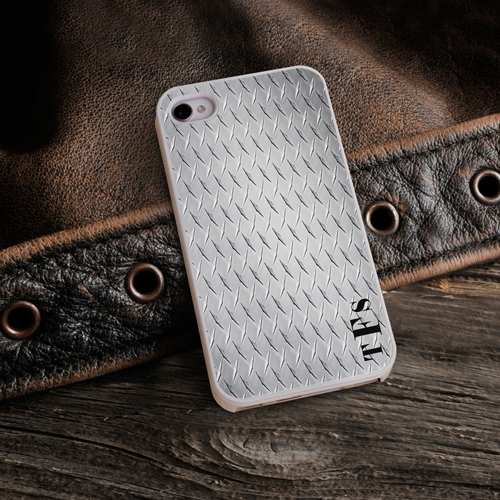 Personalized Diamond Plate iPhone Case