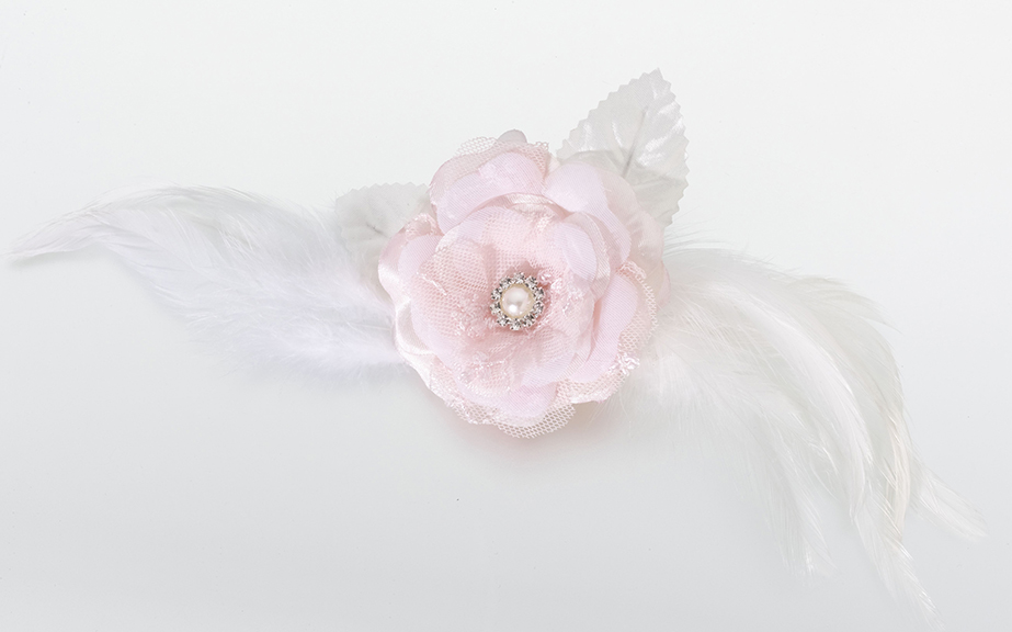 Lace/Feather Hair Clip/Pin-Pink
