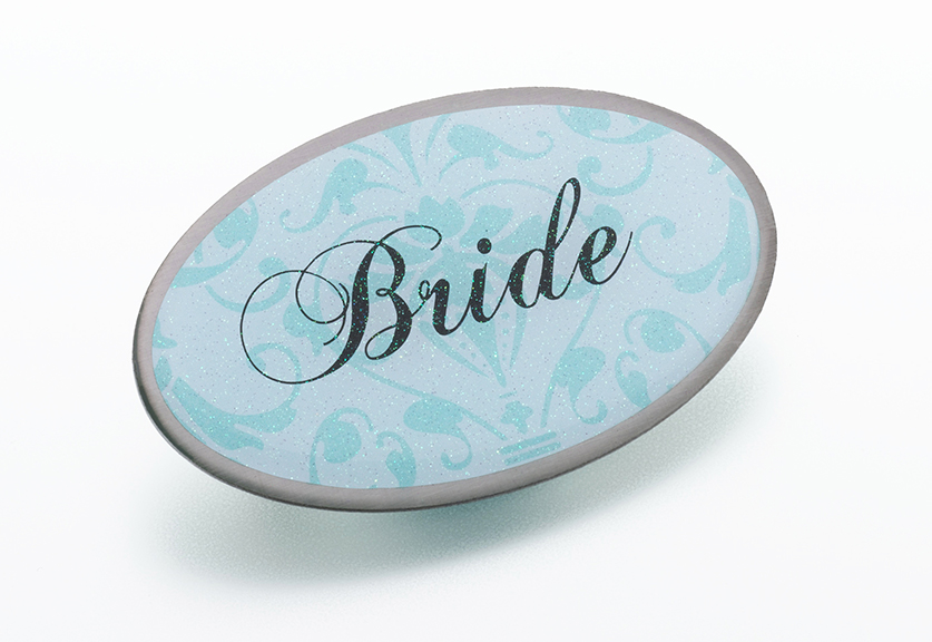 Bride Pin - Oval Aqua